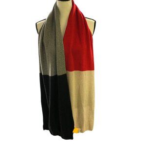 SANTACANA Madrid Merino Wool Cashmere Knit Rectangle Scarf Womens Winter